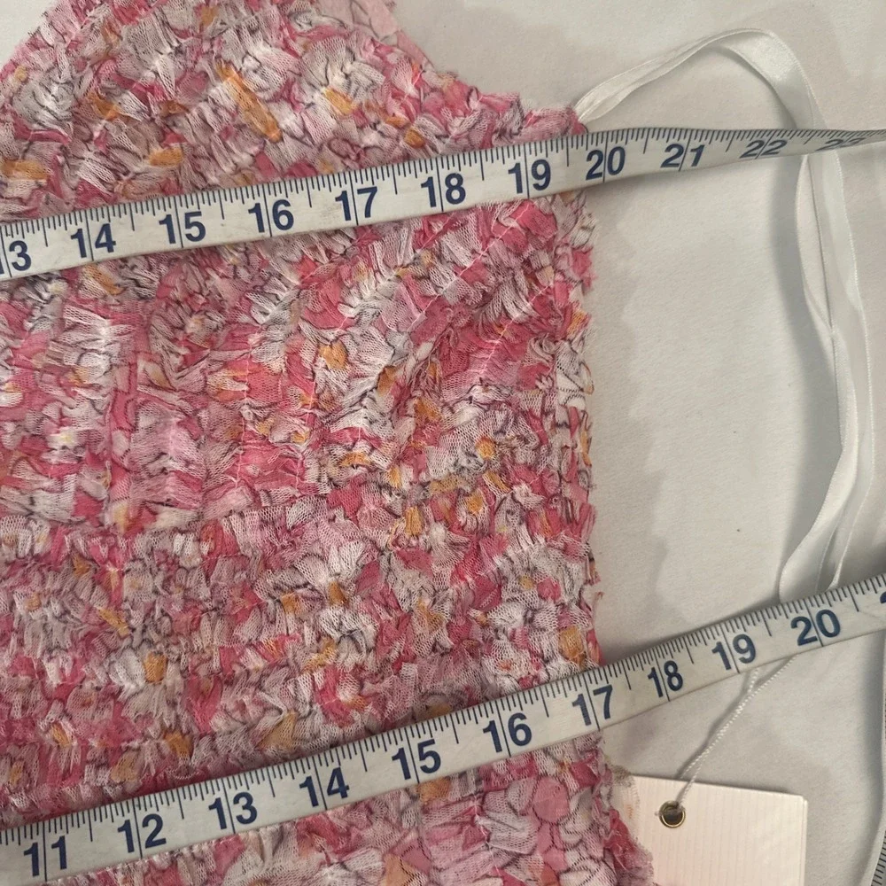 NWT Mac Duggal [ 12 ] 8012 Floral V-Neck Floral A line Midi Dress In Pink #S1938 - Picture 6 of 16